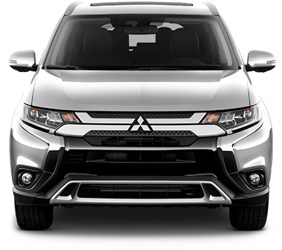 Alloy Silver Metallic 2019 Mitsubishi Outlander Exterior - Cars Front View 2019 Clipart (940x460), Png Download