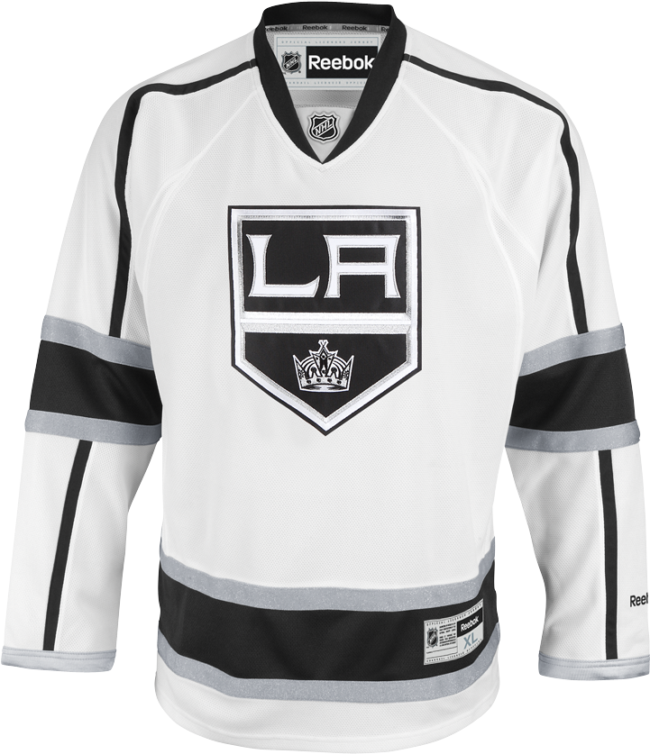 Reebok Los Angeles Kings Away Adult's Jersey Blank - Los Angeles Kings Away Jersey Clipart (850x850), Png Download