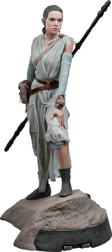 Star Wars The Force Awakens Rey Premium Format Figure - Rey Star Wars Costume Details Clipart (443x1000), Png Download