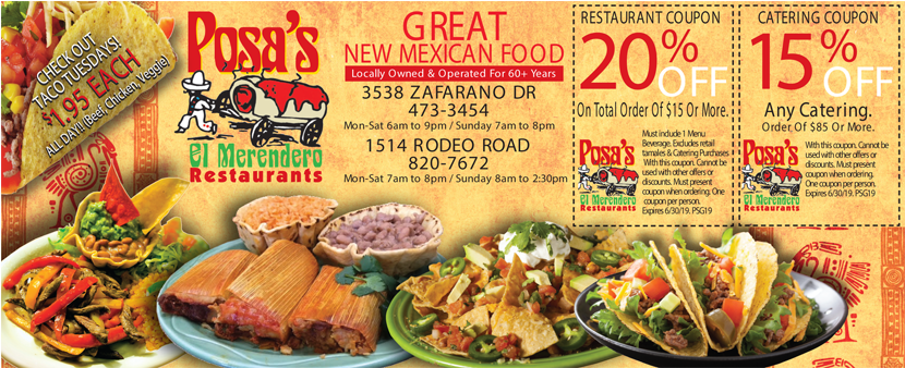 Posa's Restaurant - Convenience Food Clipart (829x402), Png Download