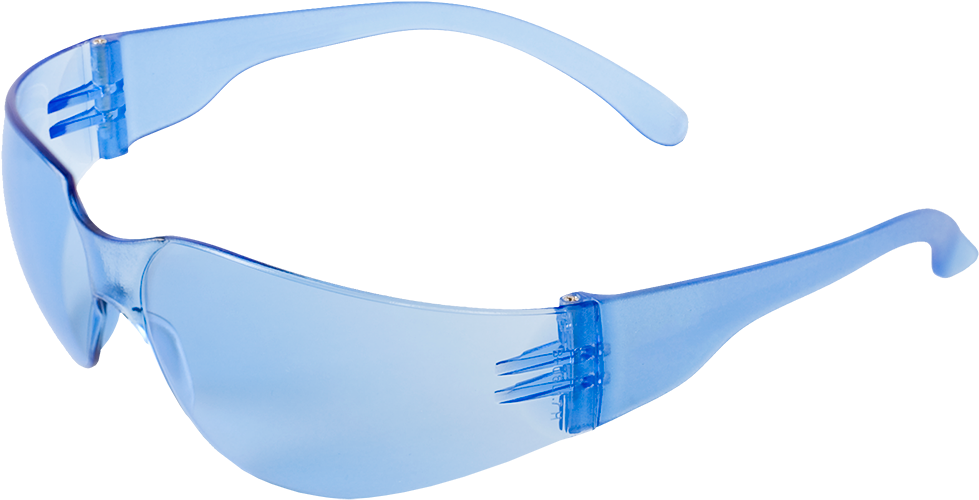 Light Blue Lens Safety Glasses - Plastic Clipart (1000x520), Png Download