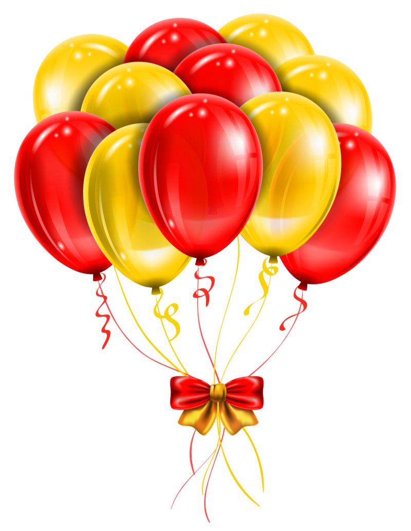 Balloons Png Transparent Background - Red And Yellow Balloons Png Clipart (800x1033), Png Download