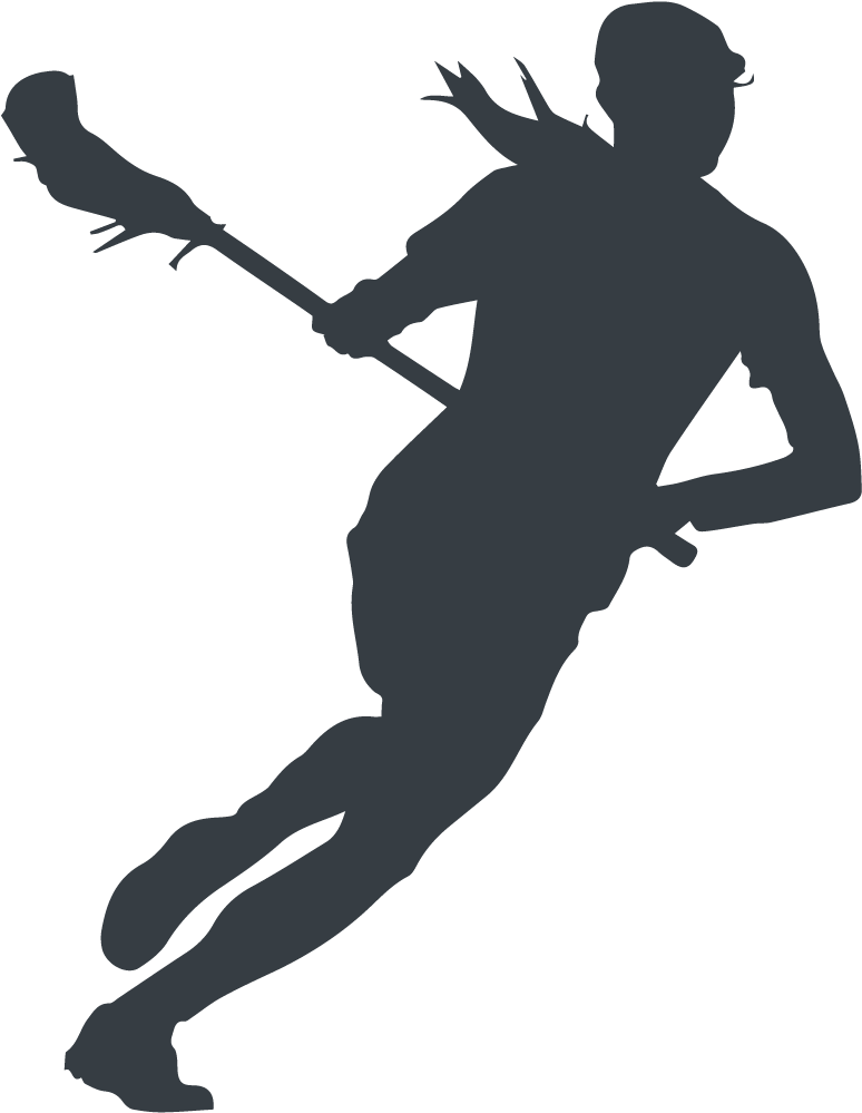 Athlete Silhouette - Girl Lacrosse Player Clipart - Png Download (1136x1011), Png Download