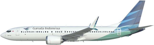 Garuda Indonesia Plane Png - Pesawat Garuda Indonesia Png Clipart (1000x445), Png Download