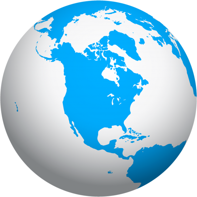 Download High Resolution Png - America Globe Clipart (866x650), Png Download
