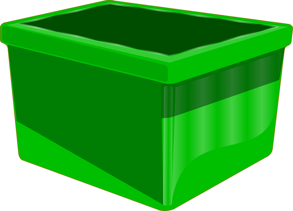 Gift Box Png Clipart Image - Green Bin Clipart Transparent Png (960x692), Png Download