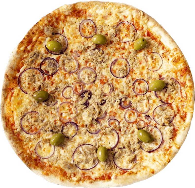 Pizza, Sicilian Pizza, Italian Cuisine, Cuisine, Fast - Pizza Tuna Clipart (800x765), Png Download