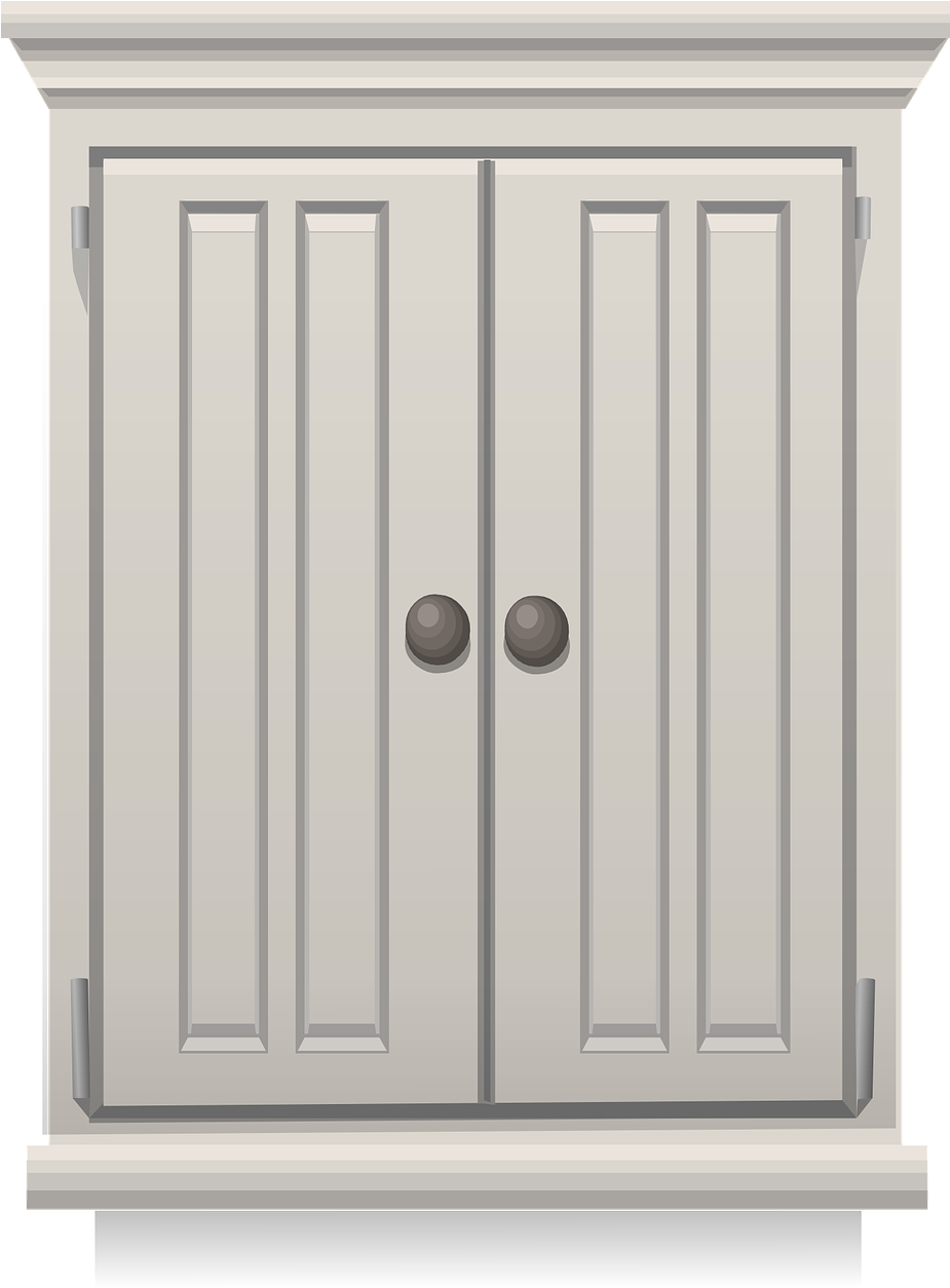 Cupboard Storage Cabinet Png Image - Cupboard Clipart (924x1280), Png Download