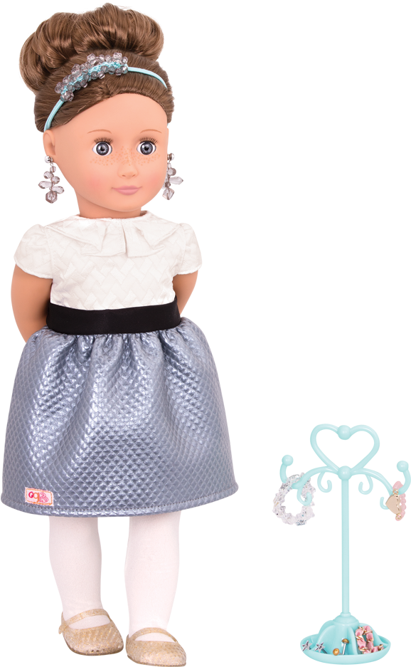 Aliane 18-inch Jewelry Doll With Earrings - Our Generation Dolls Clipart (1050x1050), Png Download