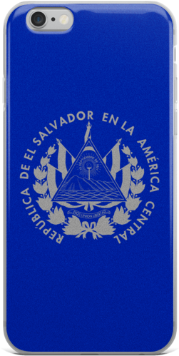 El Salvador Seal Iphone Case - Escudo De El Salvador Clipart (600x600), Png Download