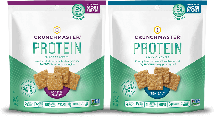 Crunchmaster Protein Snack Crackers - Carton Clipart (1300x700), Png Download