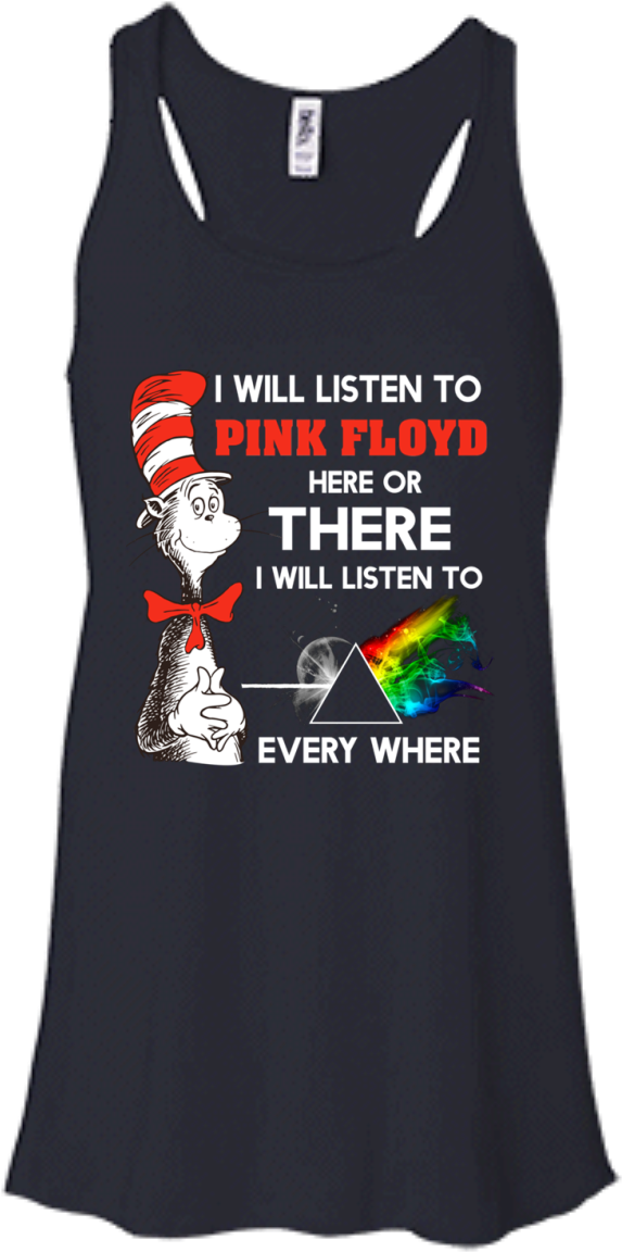 Dr Seuss I Will Listen To Pink Floyd Here Or There - Cat In The Hat Clipart (1155x1155), Png Download