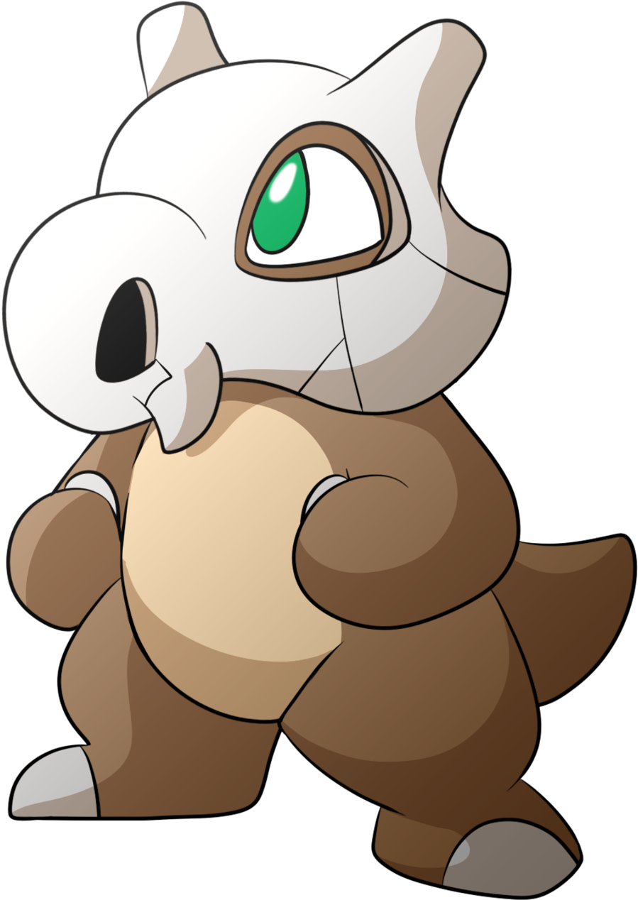 Cubone Male, Level 8 Jolly, Highly Curious Birthday - Cartoon Clipart (1280x1280), Png Download
