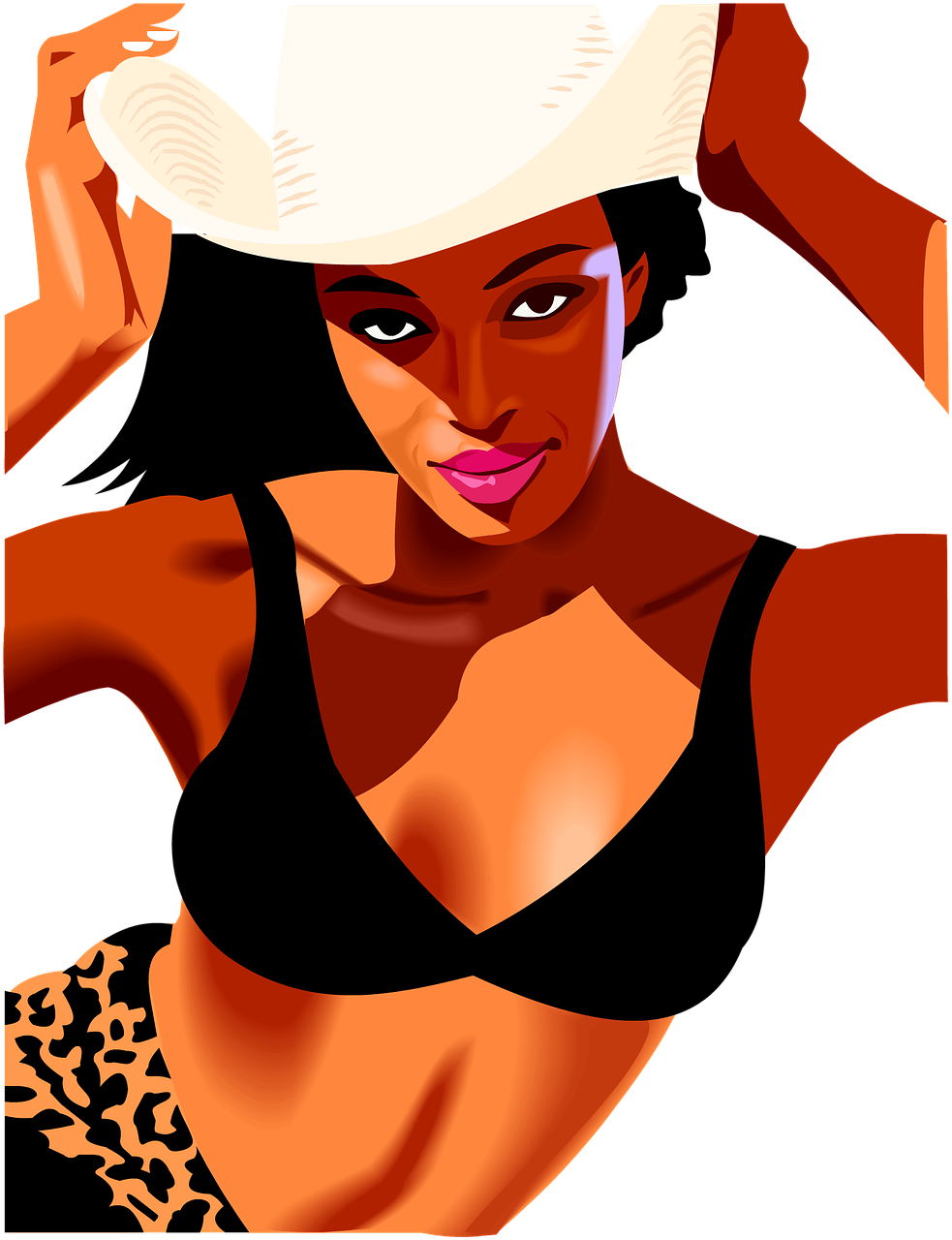 Naomi Campbell Model Woman Pose Png Image - Naomi Campbell Drawing Png Clipart (983x1280), Png Download