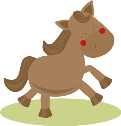 Caballo Sticker - Cute Farm Animals Png Clipart (405x423), Png Download