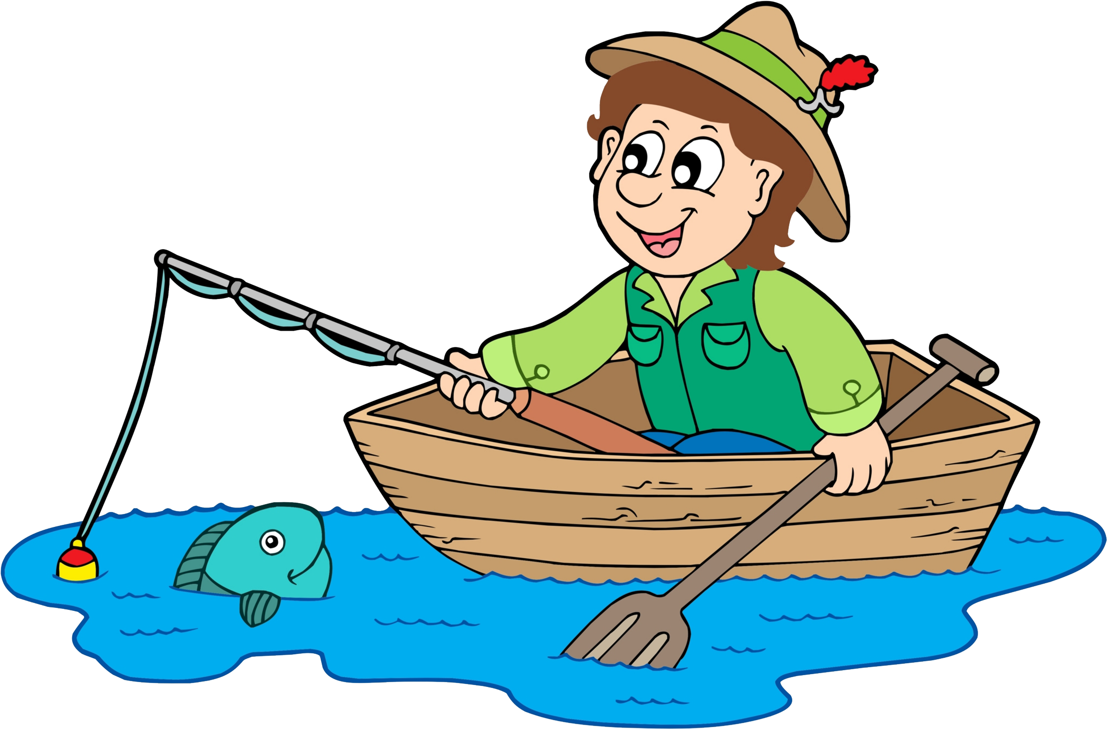 Fishing Clip Fisherman - Png Download (2278x1533), Png Download