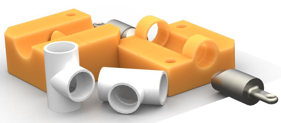 Mold For "t" Joint - Plastic Clipart (960x422), Png Download