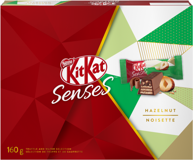 Kitkat Drawing Font - Kit Kat Senses Hazelnut Clipart (675x675), Png Download
