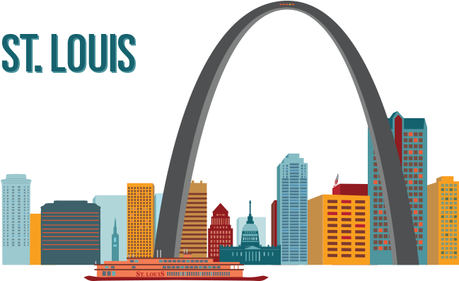Louis, Missouri - St Louis Skyline Png Clipart (796x419), Png Download