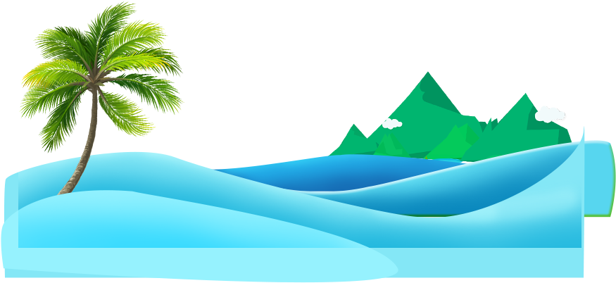 Png Library Stock Cartoon Hand Painted Transprent Png - Vacation Clipart (1000x536), Png Download