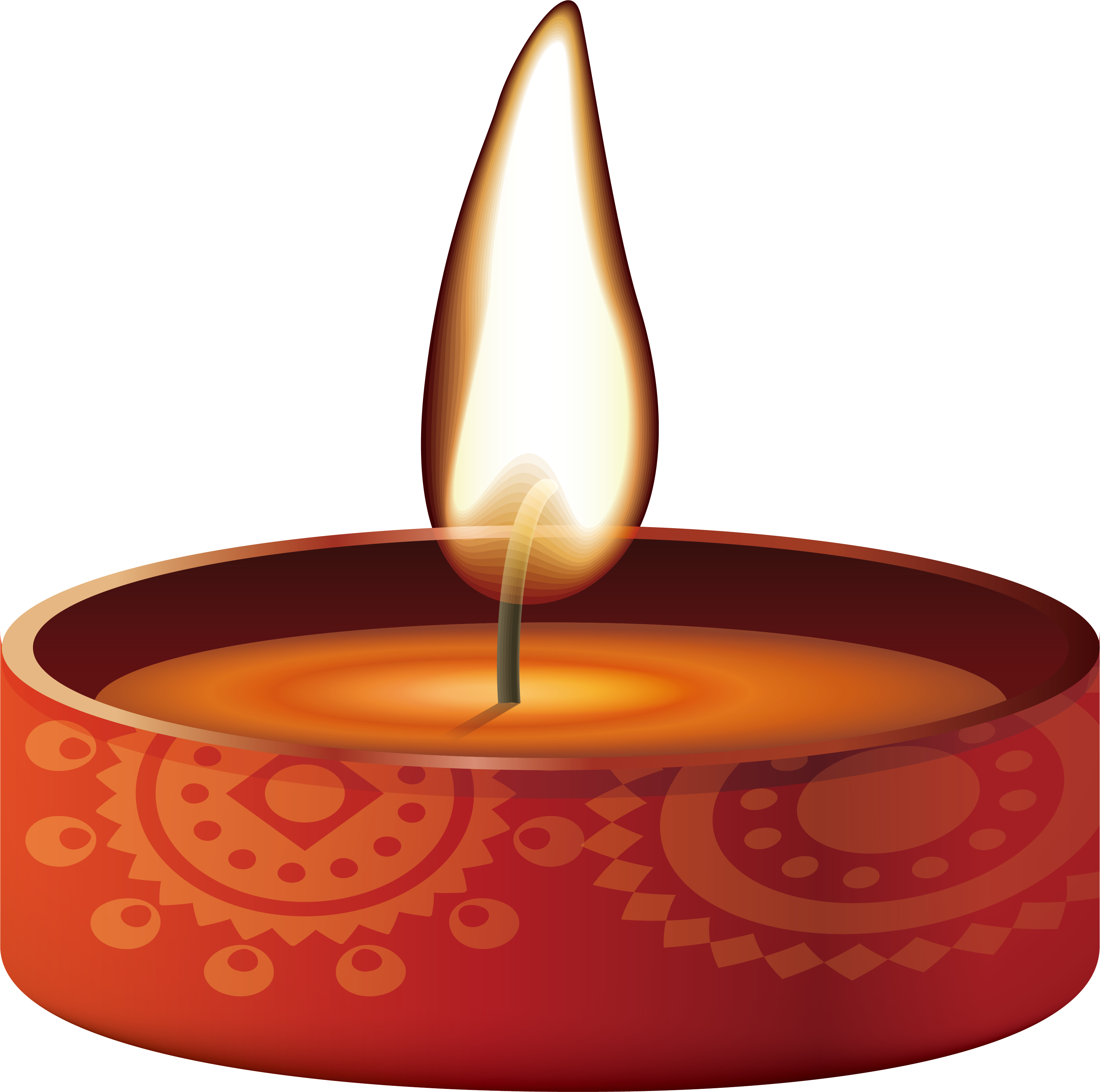 With Candlestick Bright Transprent - Flame Clipart (3203x3178), Png Download