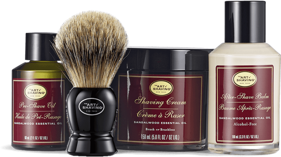Sandalwood 4 Elements Bundle With Fine Badger Brush - Art Of Shaving Clipart (935x525), Png Download