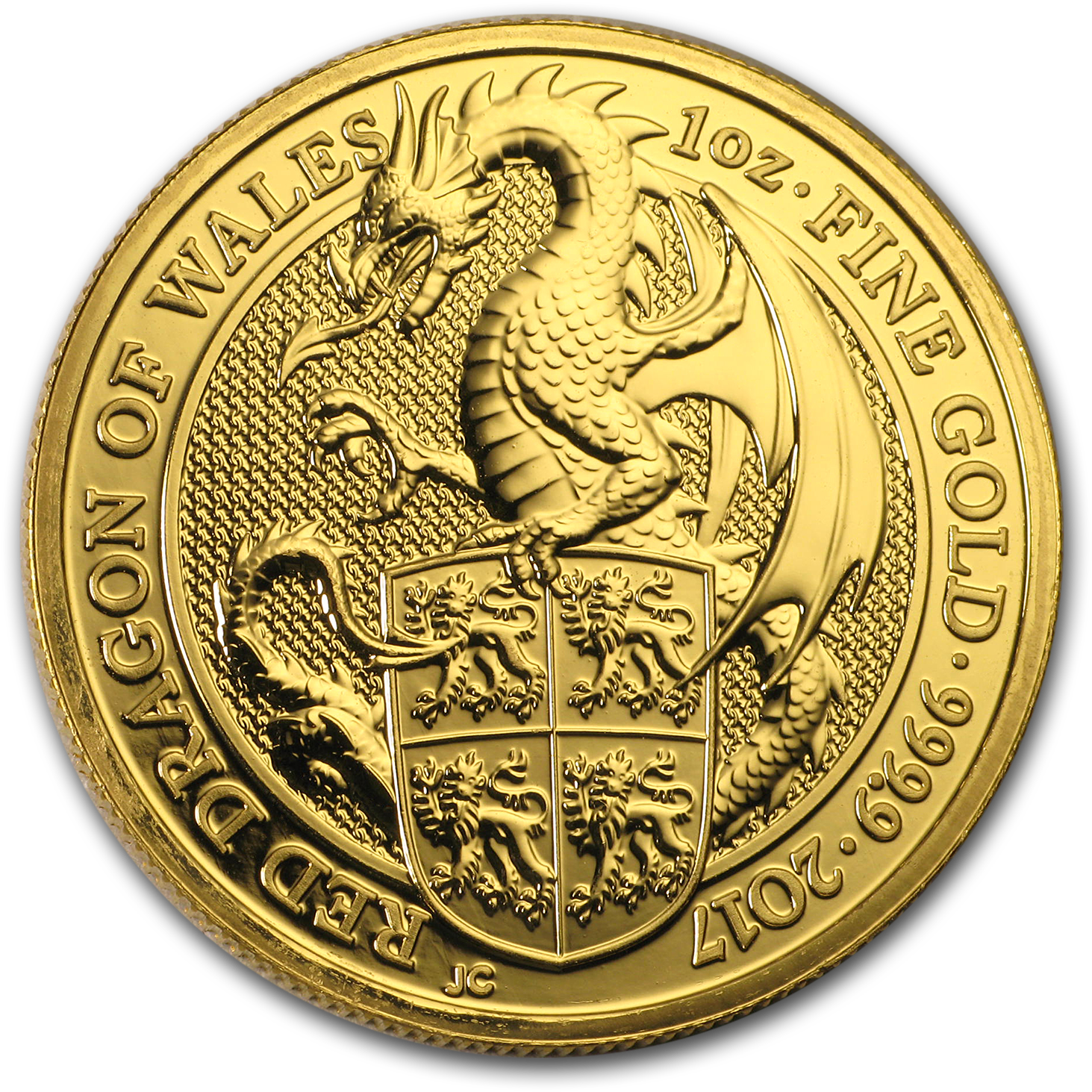 Buy 2017 1 Oz British Gold Queen's Beasts Dragon Coins - British 1 Oz Gold Coin Clipart (1500x1500), Png Download