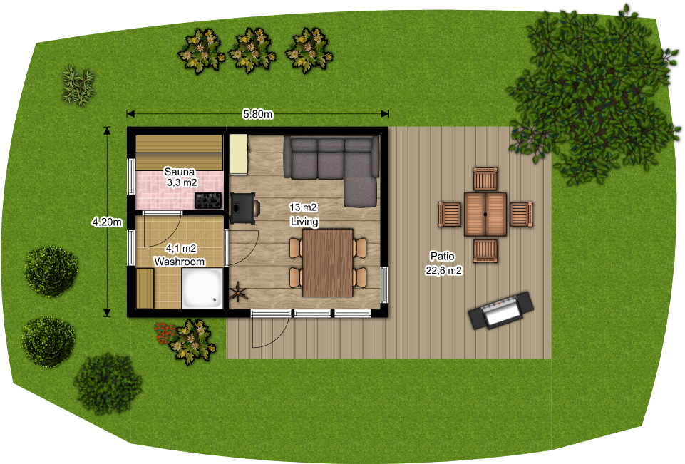 Grass Drawing Plan - Building Clipart (1024x768), Png Download