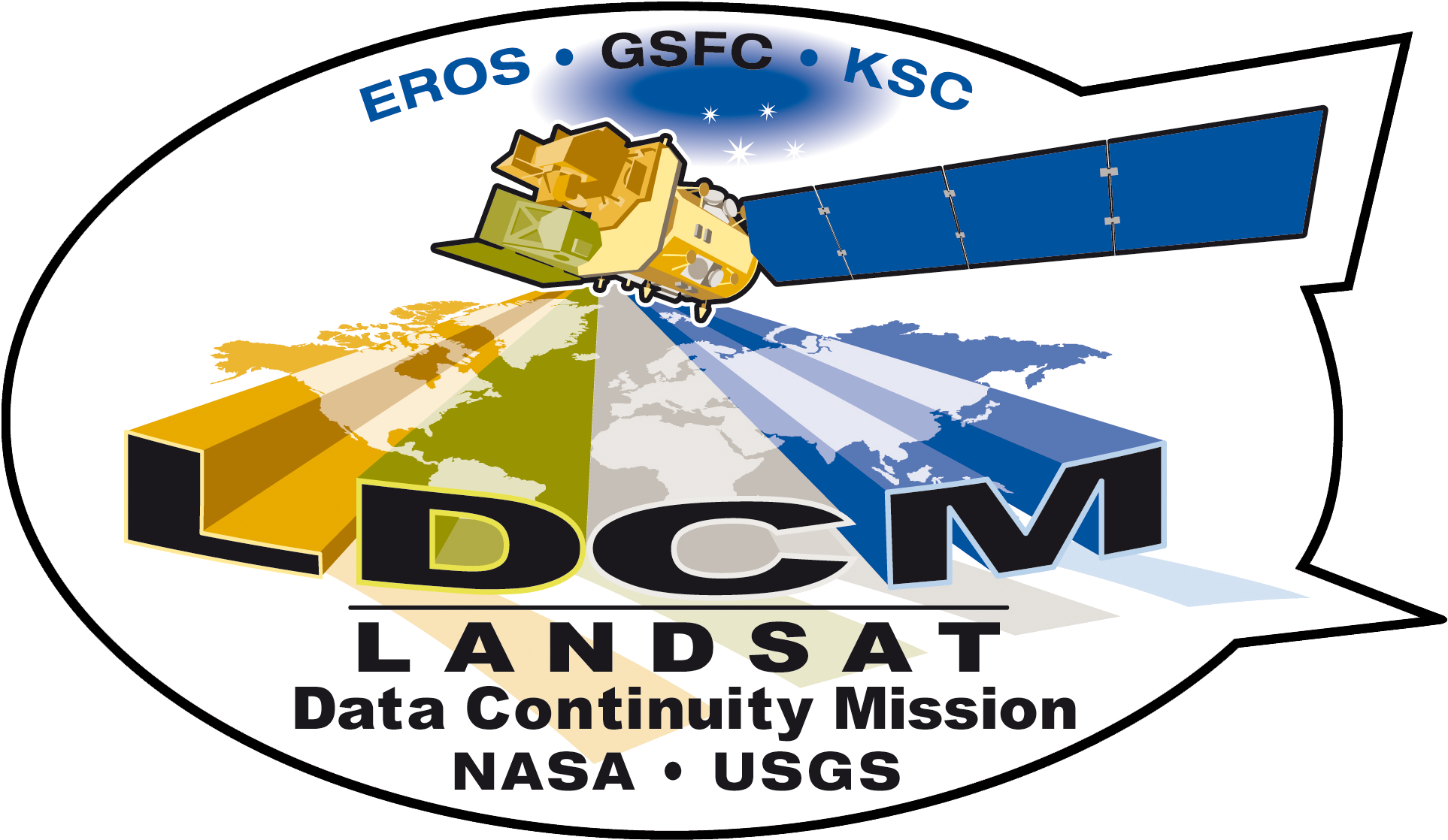 Landsat 8 Ldcm Mission Patch - Landsat 8 Clipart (1930x1126), Png Download
