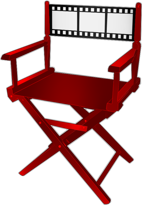 S Chair Productions - Black Directors Chair Clipart (731x812), Png Download
