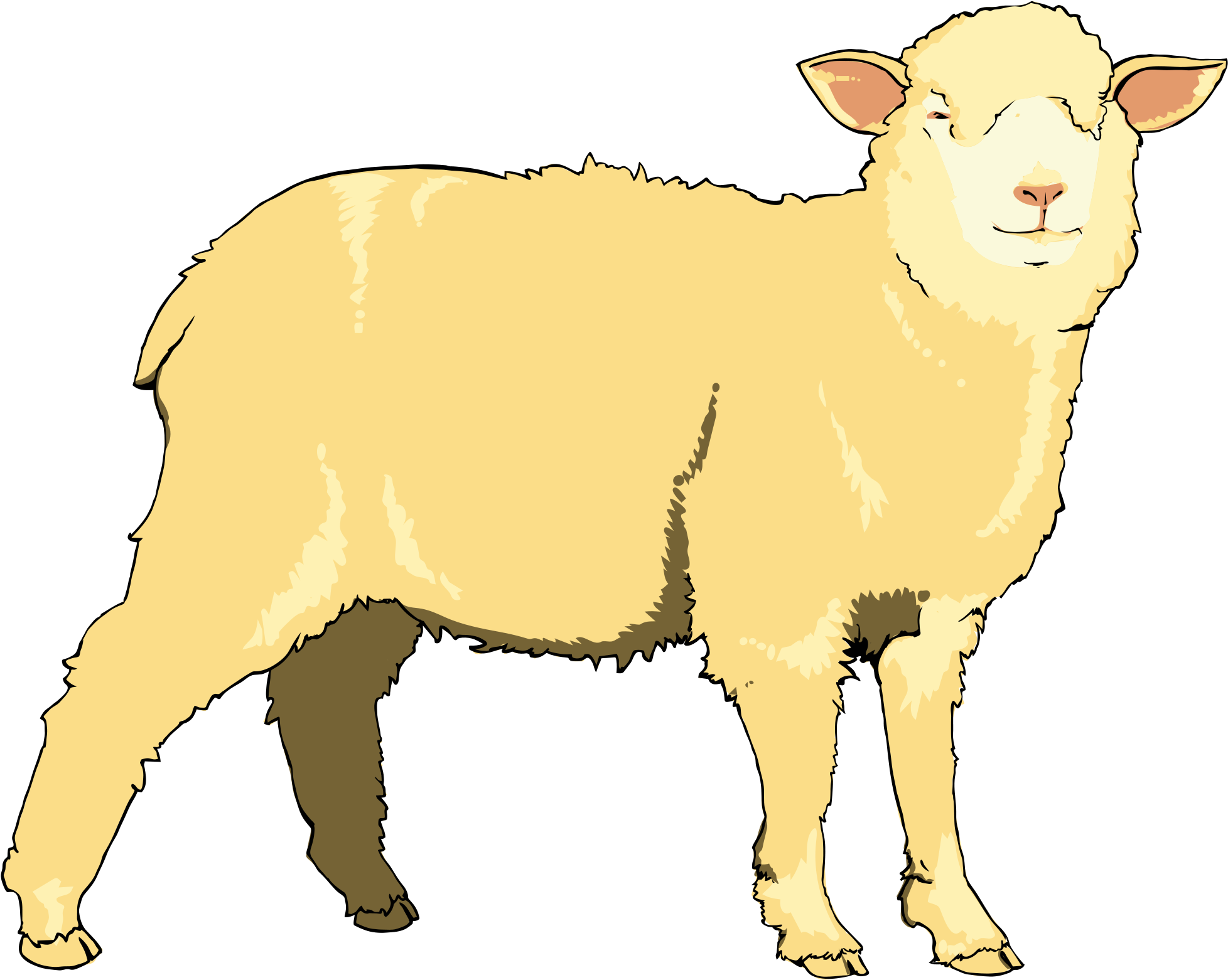 File Sheep Clipart Svg Wikimediamons - Clip Art - Png Download (2000x1623), Png Download