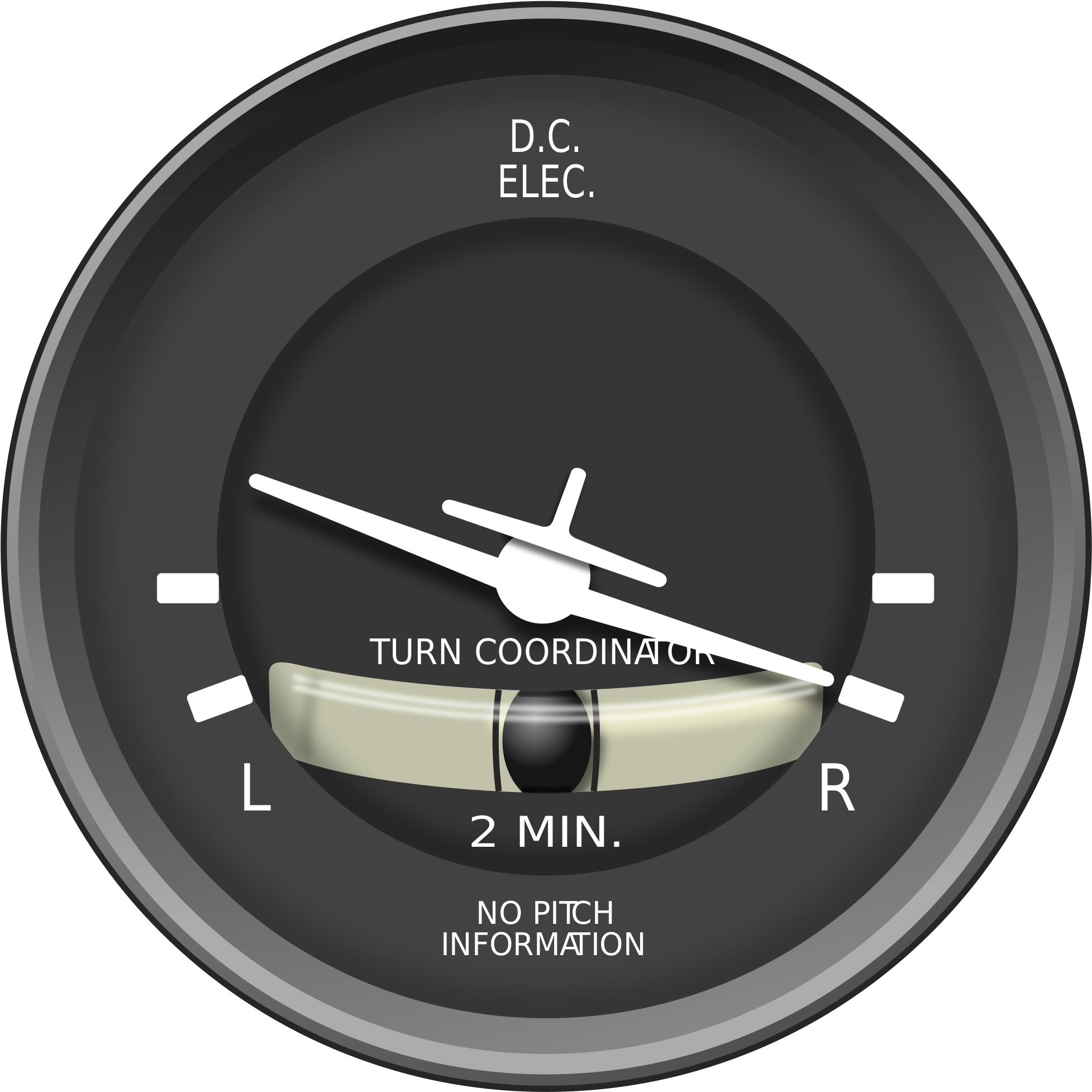 What Is The Difference Between Turn Coordinator And - Turn Coordinator Skid Clipart (2000x2007), Png Download