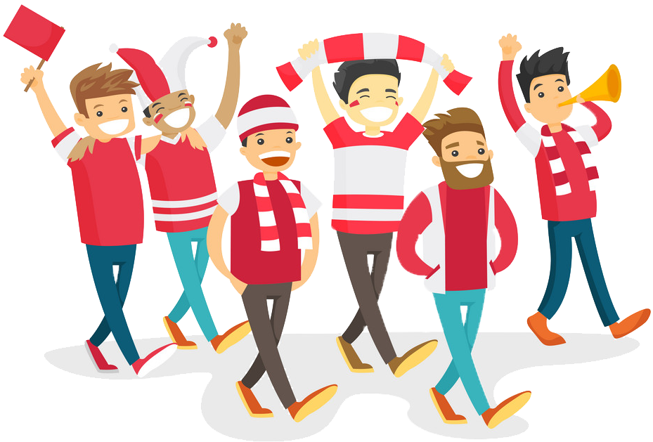 Spectator Guidelines - Fan Of Football Cartoon Clipart (956x645), Png Download