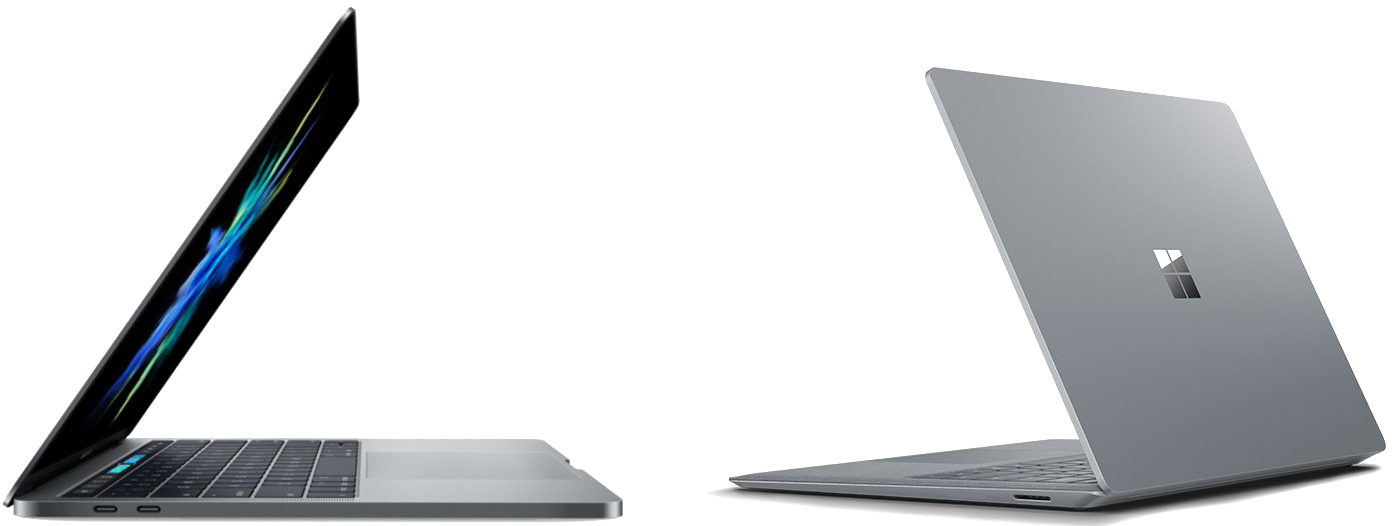 Apple Laptop Download Transparent Png Image - Surface Laptop 2 Pink Clipart (1432x533), Png Download