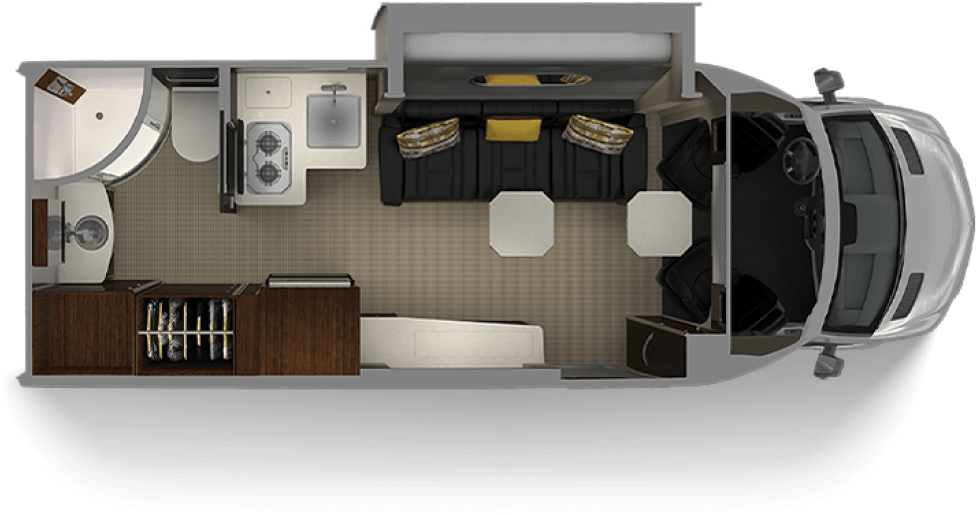 Bathroom Kitchen Murphy Suite Reclining Sofa Removable - Airstream Atlas Tommy Bahama Clipart (1600x558), Png Download