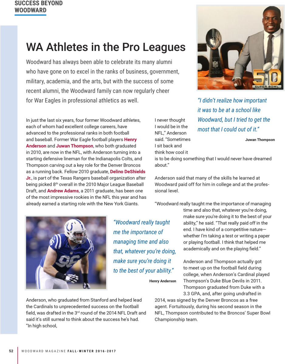 Success Beyond Woodward Wa Athletes In The Pro Leagues - Brochure Clipart (960x1242), Png Download
