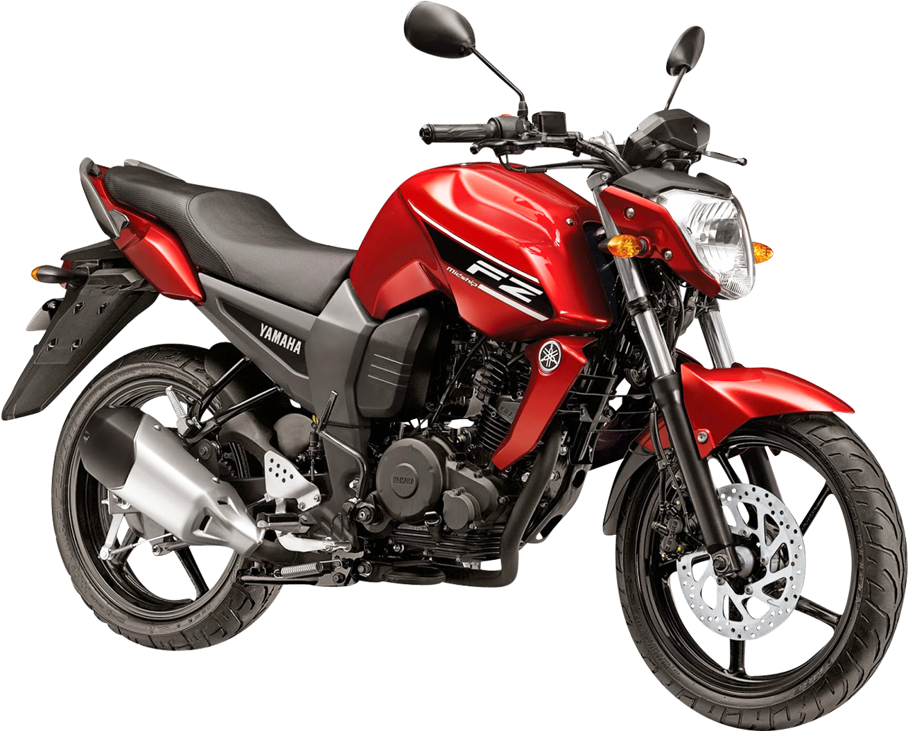 Yamaha Fz16 Red Motorcycle Bike Png Image - Yamaha Fz 150 Clipart (1386x1108), Png Download