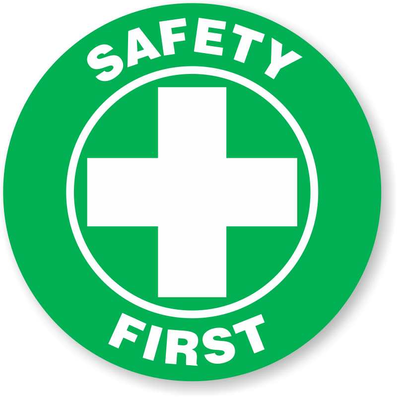 Safety First Hard Hat Decals - Emblem Clipart (800x800), Png Download