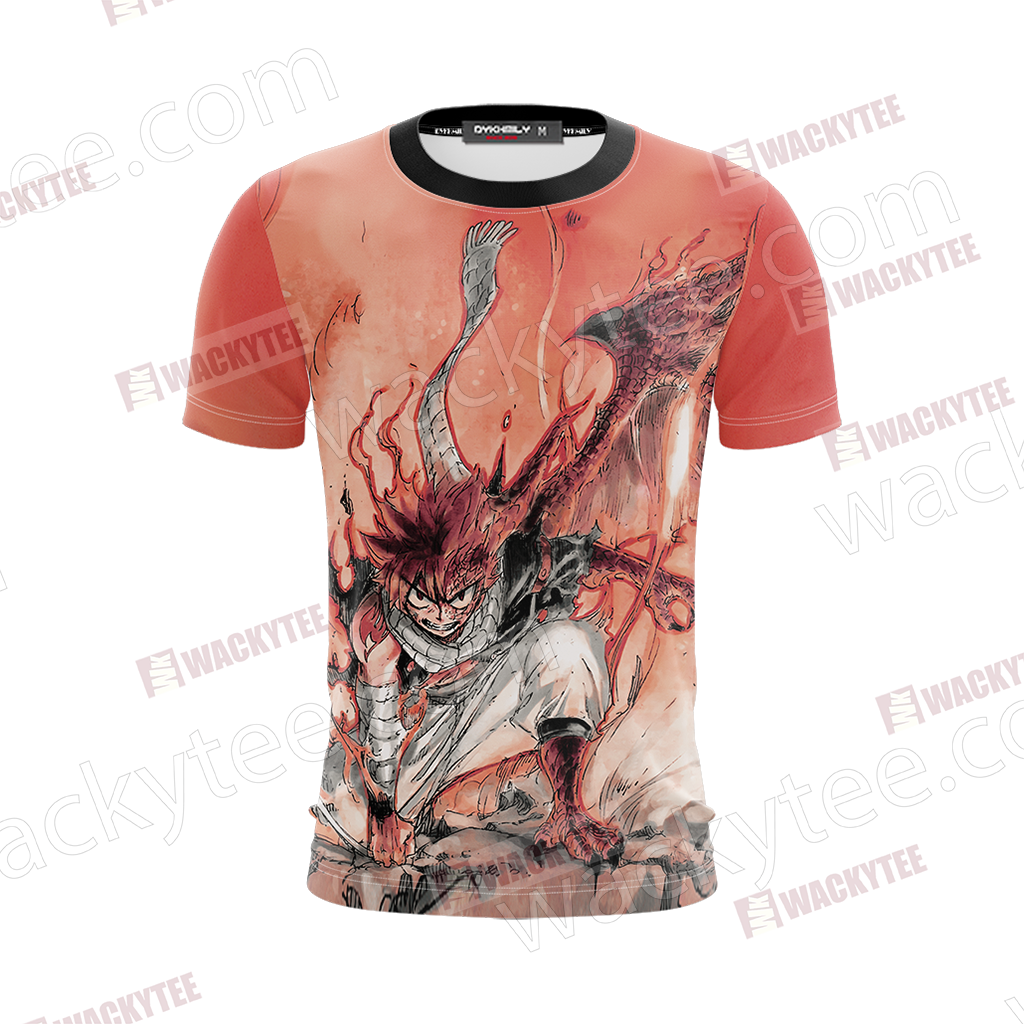 Dragon Cry Natsu Dragneel Unisex 3d T-shirt Fullprinted - Fairy Tail Natsu Adulte Clipart (1024x1024), Png Download