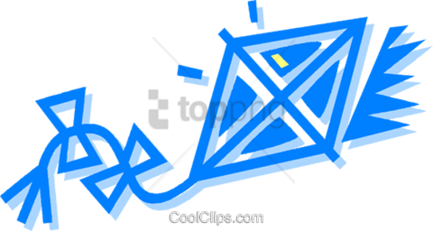 Free Png Kite Flying Royalty Free Vectorillustration Clipart (850x454), Png Download