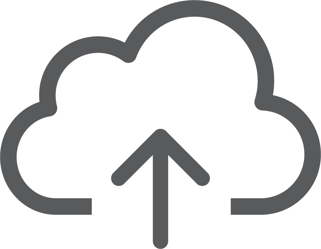 Hr Cloud - Upload Icon Clipart (1036x802), Png Download