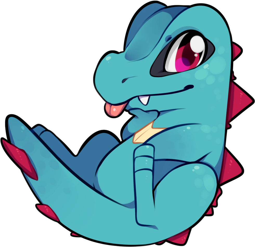 Totodile - Pokemon All Water Type Starters Clipart (1000x1000), Png Download