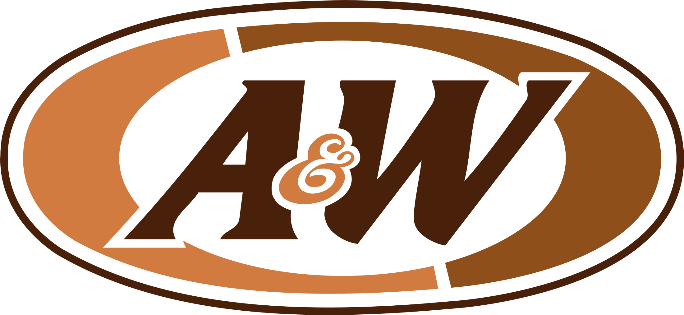 A&w Logo Png Transparent - A&w Logo Clipart (2400x1212), Png Download