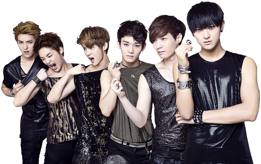 Exo M Photo Render Exo M Group Photo 03 By Xelaine - Exo M Clipart (900x600), Png Download