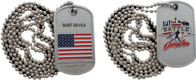 Team Battle Of Omaha Dog Tag - Chain Clipart (800x400), Png Download