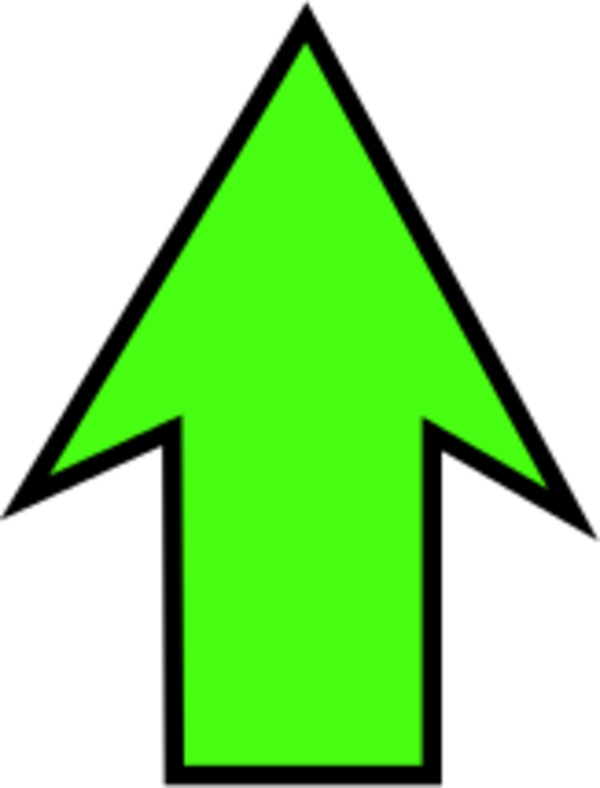 Arrow Pointing Down Clipart - Gold Up Arrow Png Transparent Png (600x788), Png Download