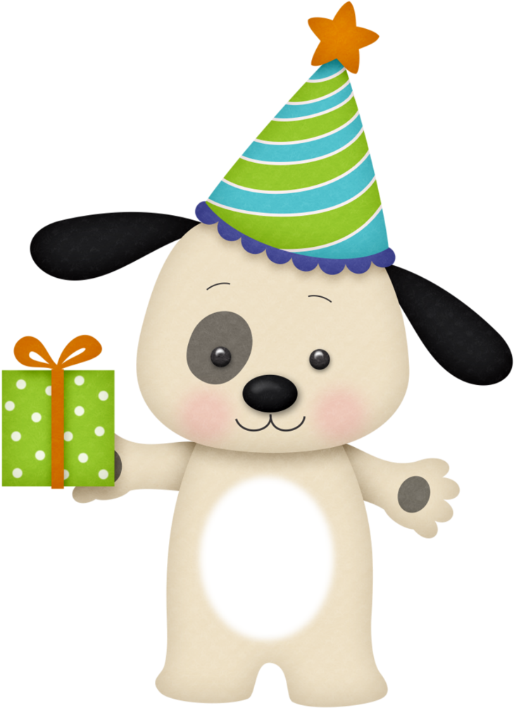 Puppies Clipart Birthday - Happy Birthday Clipart Animal - Png Download (780x1024), Png Download