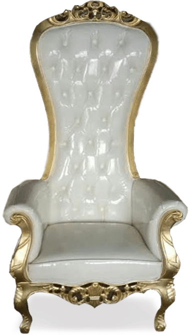 Luxe Throne Chair - Chair Clipart (417x799), Png Download
