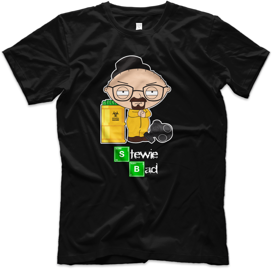 Breaking Bad T Shirt Stewie T Shirt Heisenberg T Shirt Clipart (1041x1032), Png Download