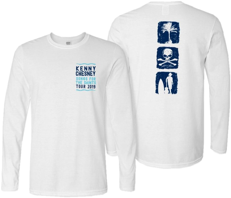 Songs For The Saints Long Sleeve White Tee - Long-sleeved T-shirt Clipart (800x800), Png Download